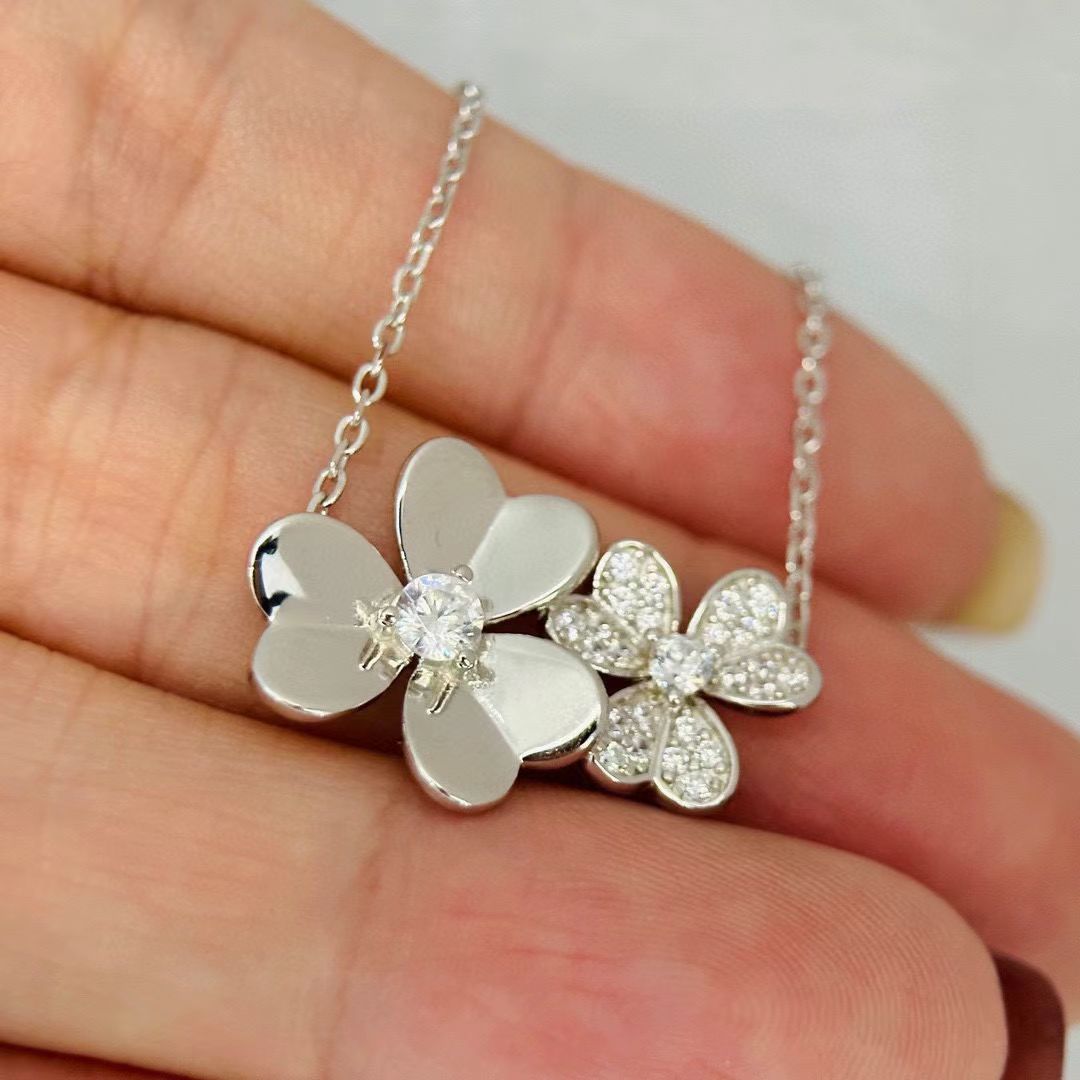 [Sprite Jewelry] Two Flowers & Clover Choker