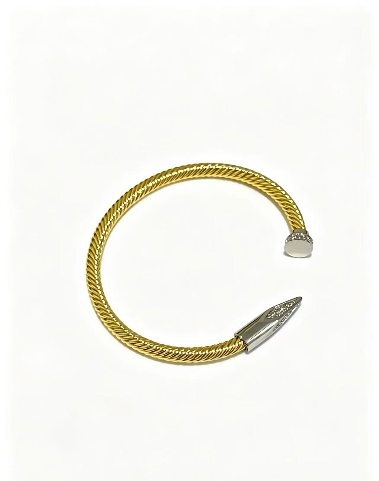 [Sprite Jewelry]Open threaded nail bracelet