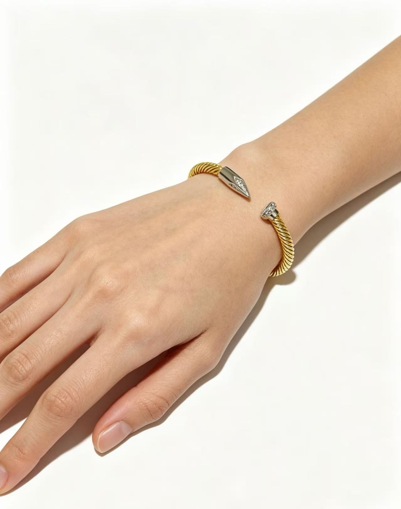 [Sprite Jewelry]Open threaded nail bracelet