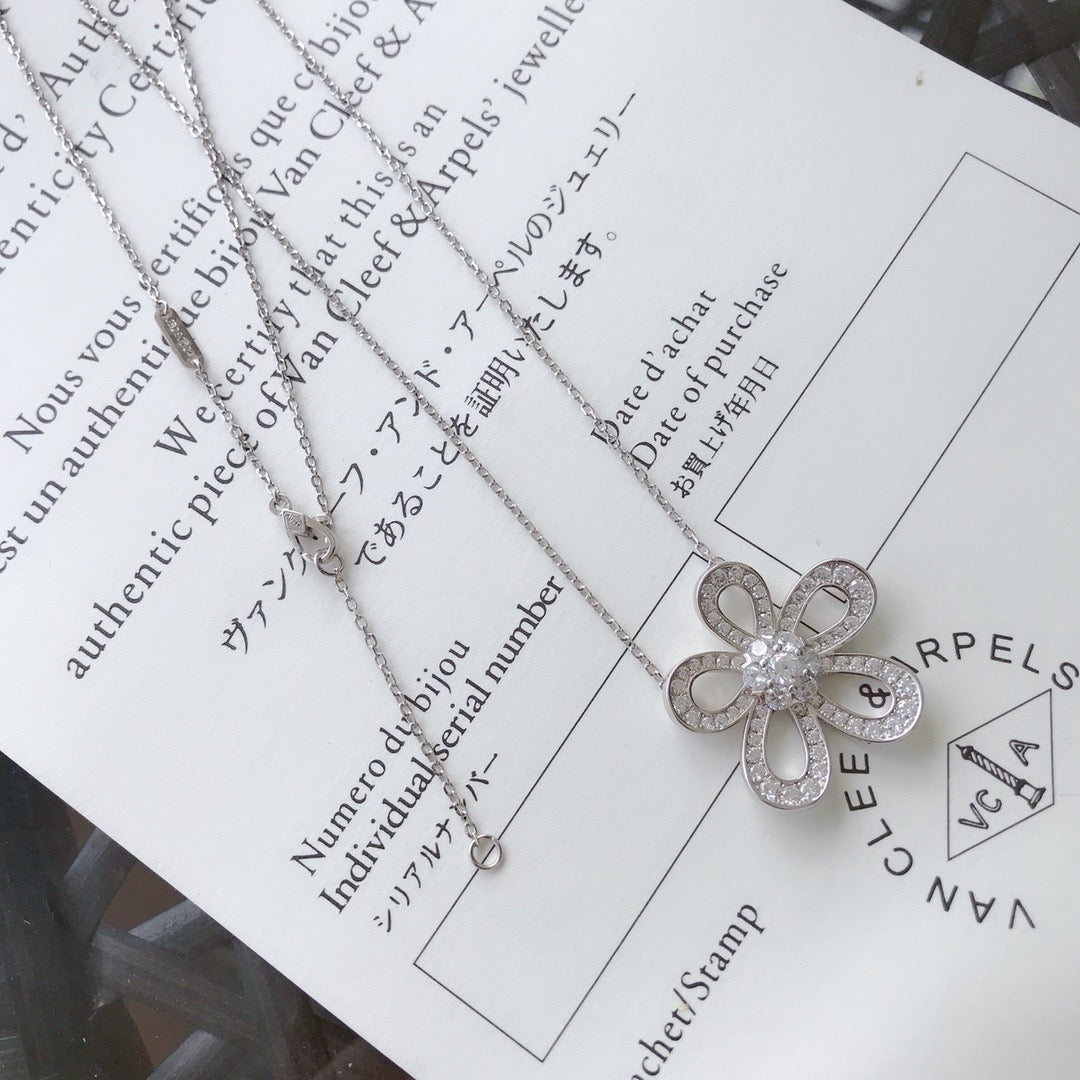 [Sprite Jewelry] Full diamond sunflower flower necklace
