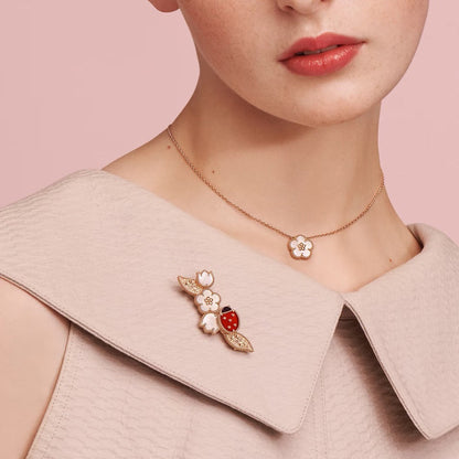 [Sprite Jewelry] Petal Leaf Ladybug Brooch