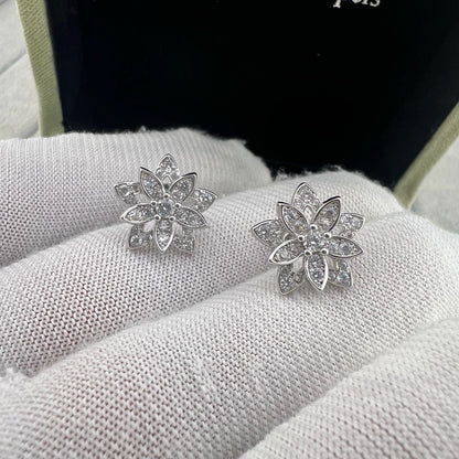 [Sprite Jewelry] Full Diamond Hollow Lotus Necklace Set
