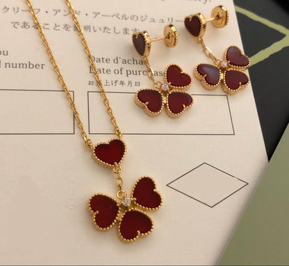 [Sprite Jewelry] Gold-tone Red Heart Pendant
