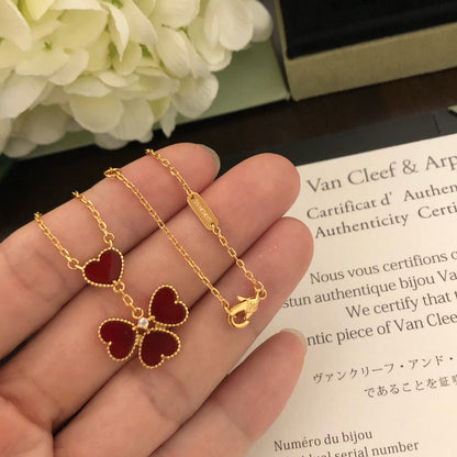 [Sprite Jewelry] Gold-tone Red Heart Pendant