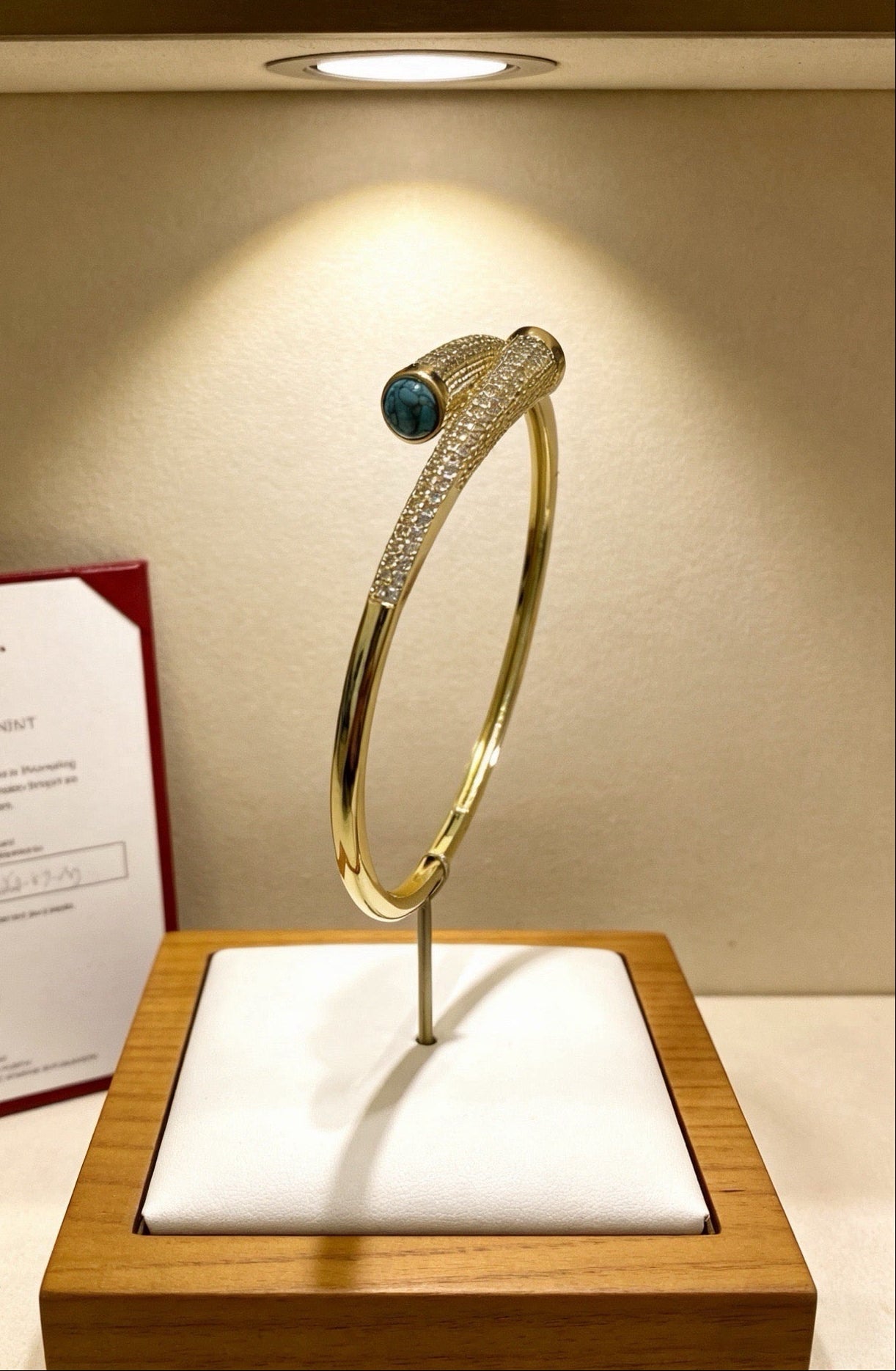 [Sprite Jewelry] Partially Set Diamond Bangle