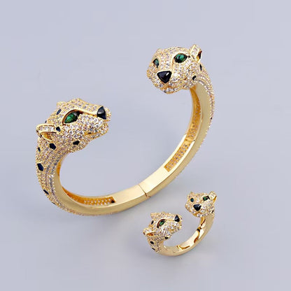 [Sprite Jewelry] Full Diamond Panther Bangle & Ring