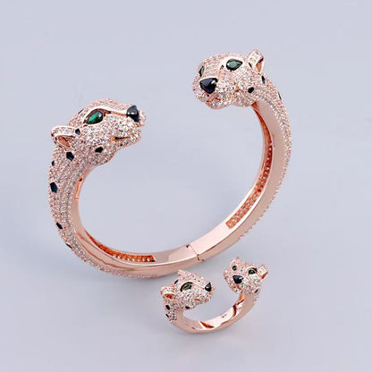 [Sprite Jewelry] Full Diamond Panther Bangle & Ring