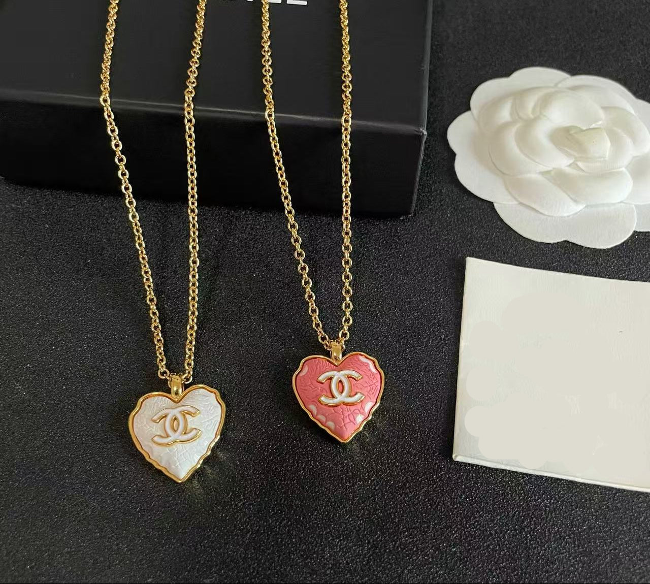 [Sprite Jewelry] Heart-shaped Necklace & Earring Set