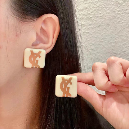 [Sprite Jewelry]Classic Letter Earrings