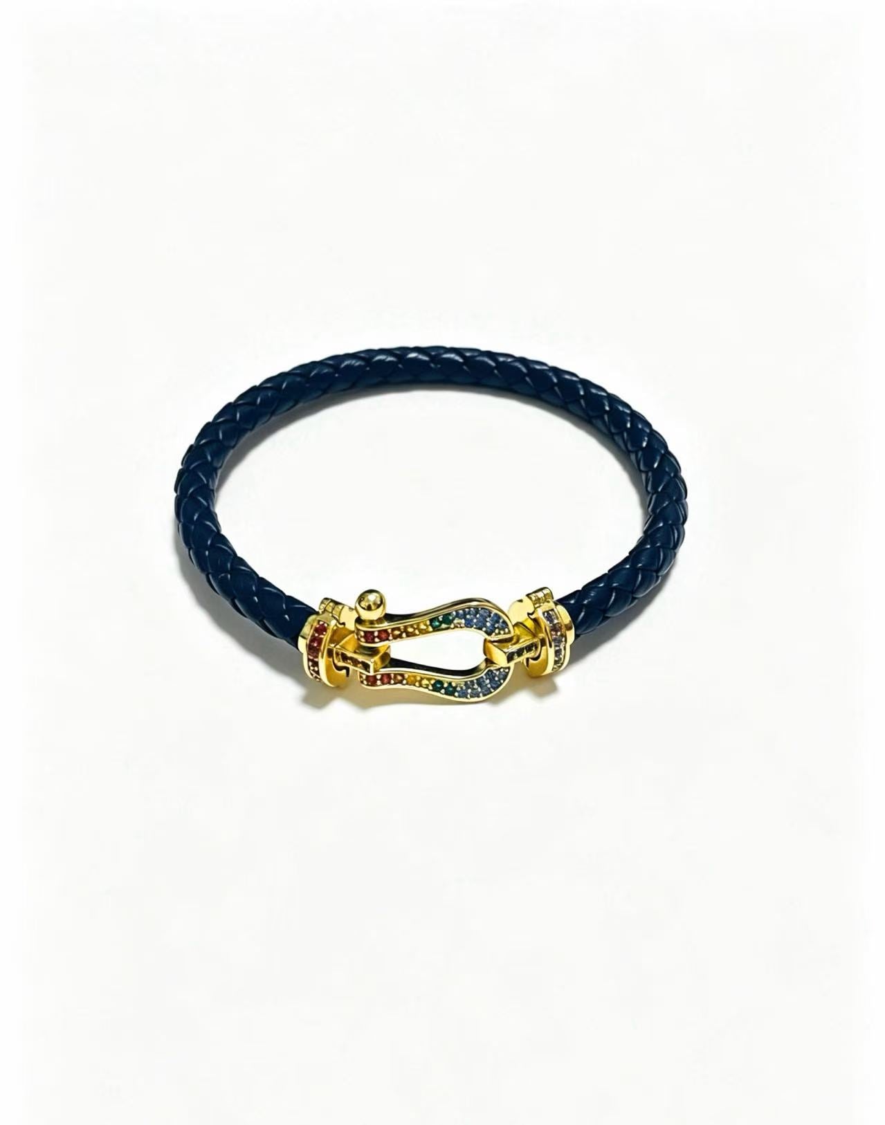¡®Sprite Jewelry2026 New Horseshoe Buckle Leather Couple Bracelet