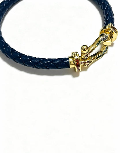 ¡®Sprite Jewelry2026 New Horseshoe Buckle Leather Couple Bracelet