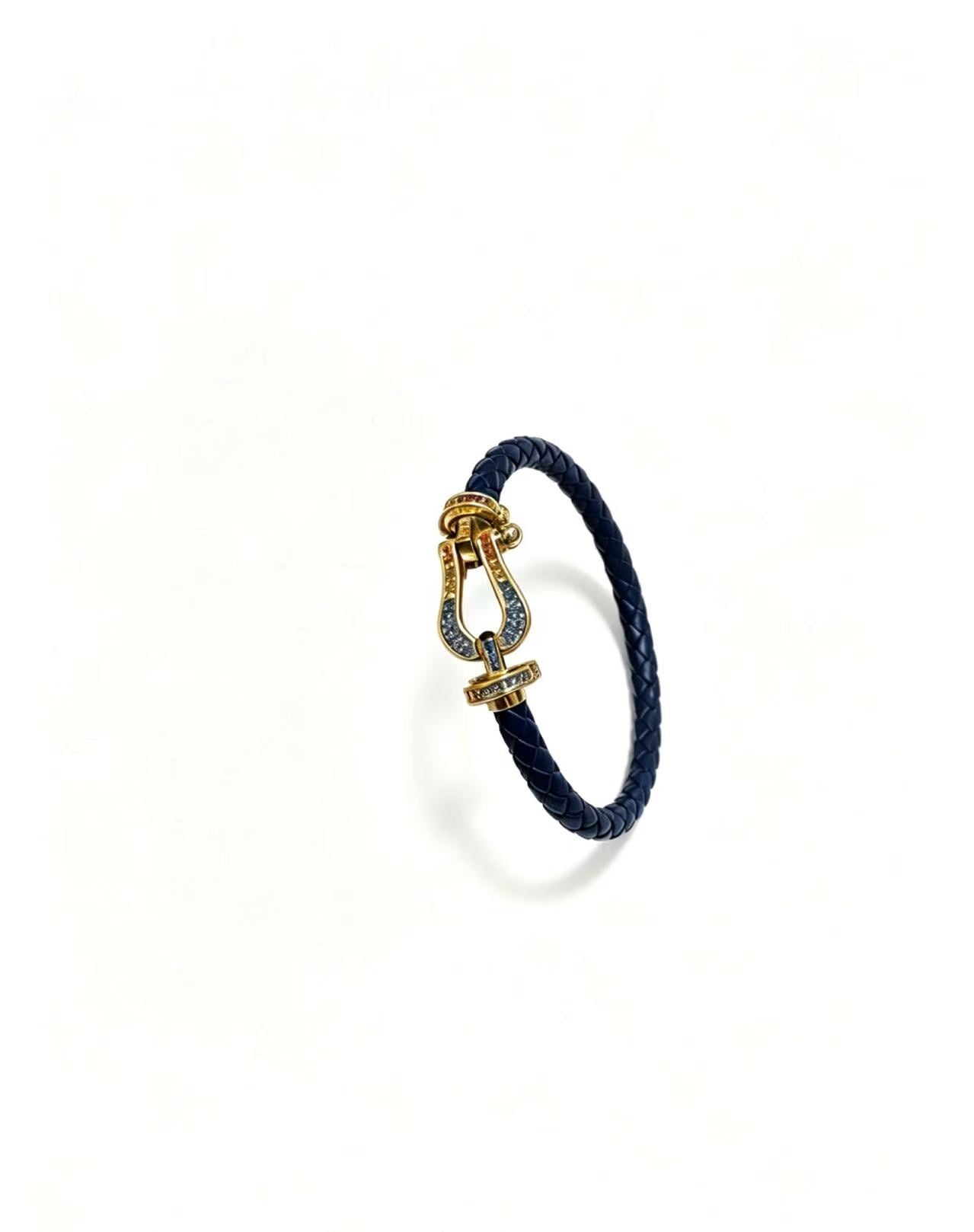 ¡®Sprite Jewelry2026 New Horseshoe Buckle Leather Couple Bracelet