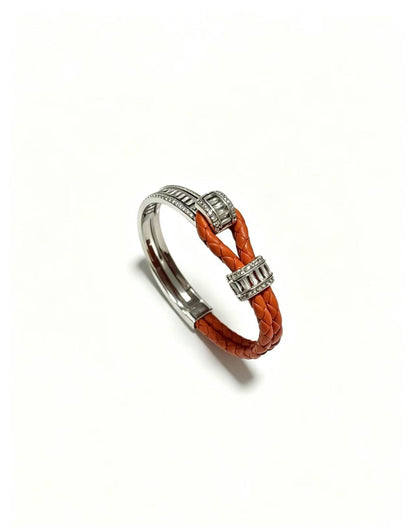 ¡®Sprite Jewelry2026 New Half-Diamond Horseshoe Buckle Bangle