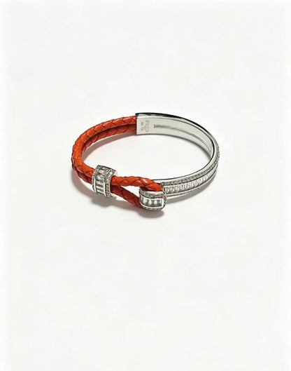 ¡®Sprite Jewelry2026 New Half-Diamond Horseshoe Buckle Bangle