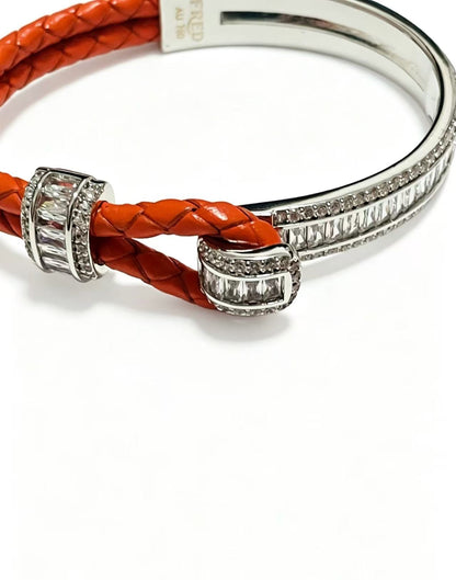¡®Sprite Jewelry2026 New Half-Diamond Horseshoe Buckle Bangle