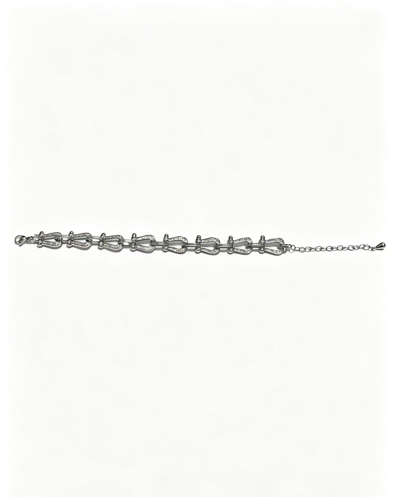 ¡®Sprite JewelryDiamond-studded Horseshoe Bracelet