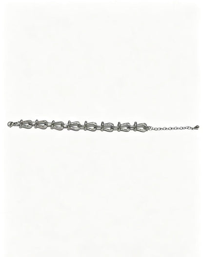 ¡®Sprite JewelryDiamond-studded Horseshoe Bracelet