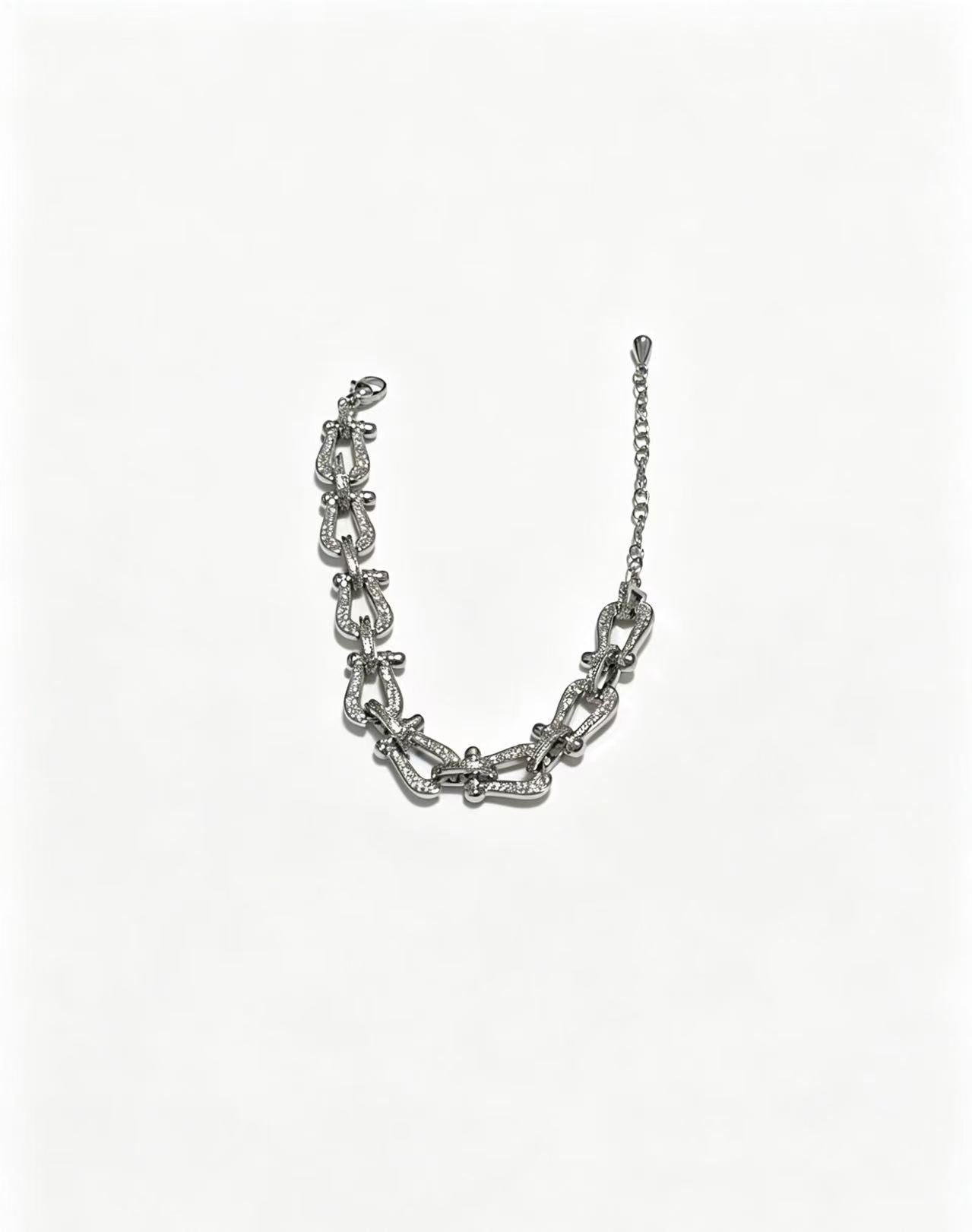 ¡®Sprite JewelryDiamond-studded Horseshoe Bracelet