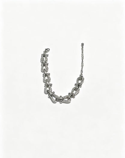 ¡®Sprite JewelryDiamond-studded Horseshoe Bracelet