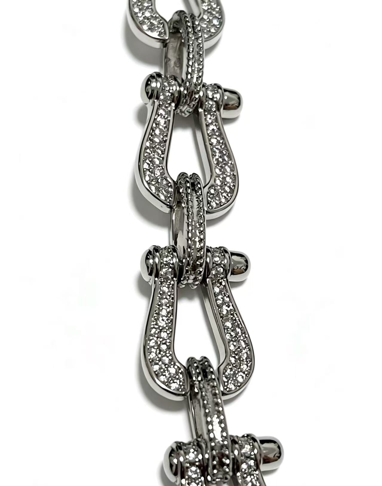 ¡®Sprite JewelryDiamond-studded Horseshoe Bracelet