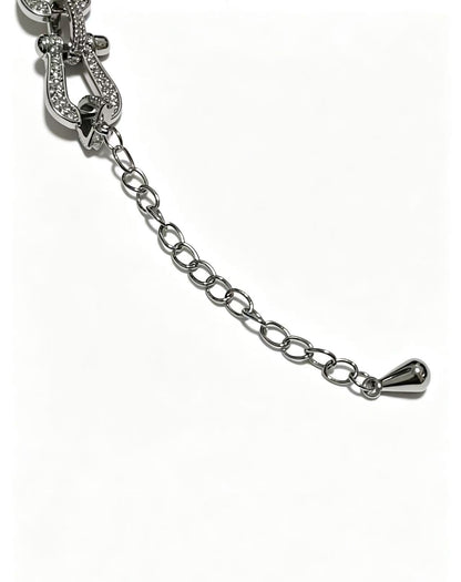 ¡®Sprite JewelryDiamond-studded Horseshoe Bracelet