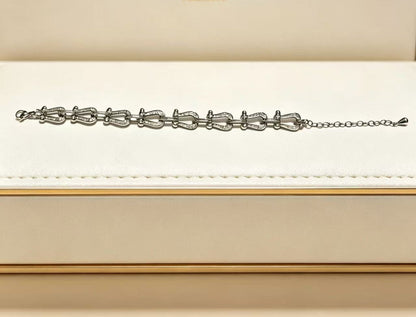 ¡®Sprite JewelryDiamond-studded Horseshoe Bracelet