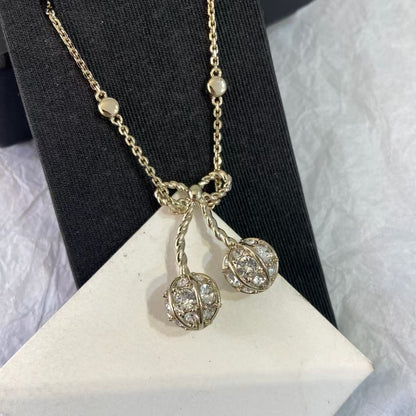 [Sprite Jewelry] Cherry Crystal Pavé Necklace & Stud Earrings& SeracelettB