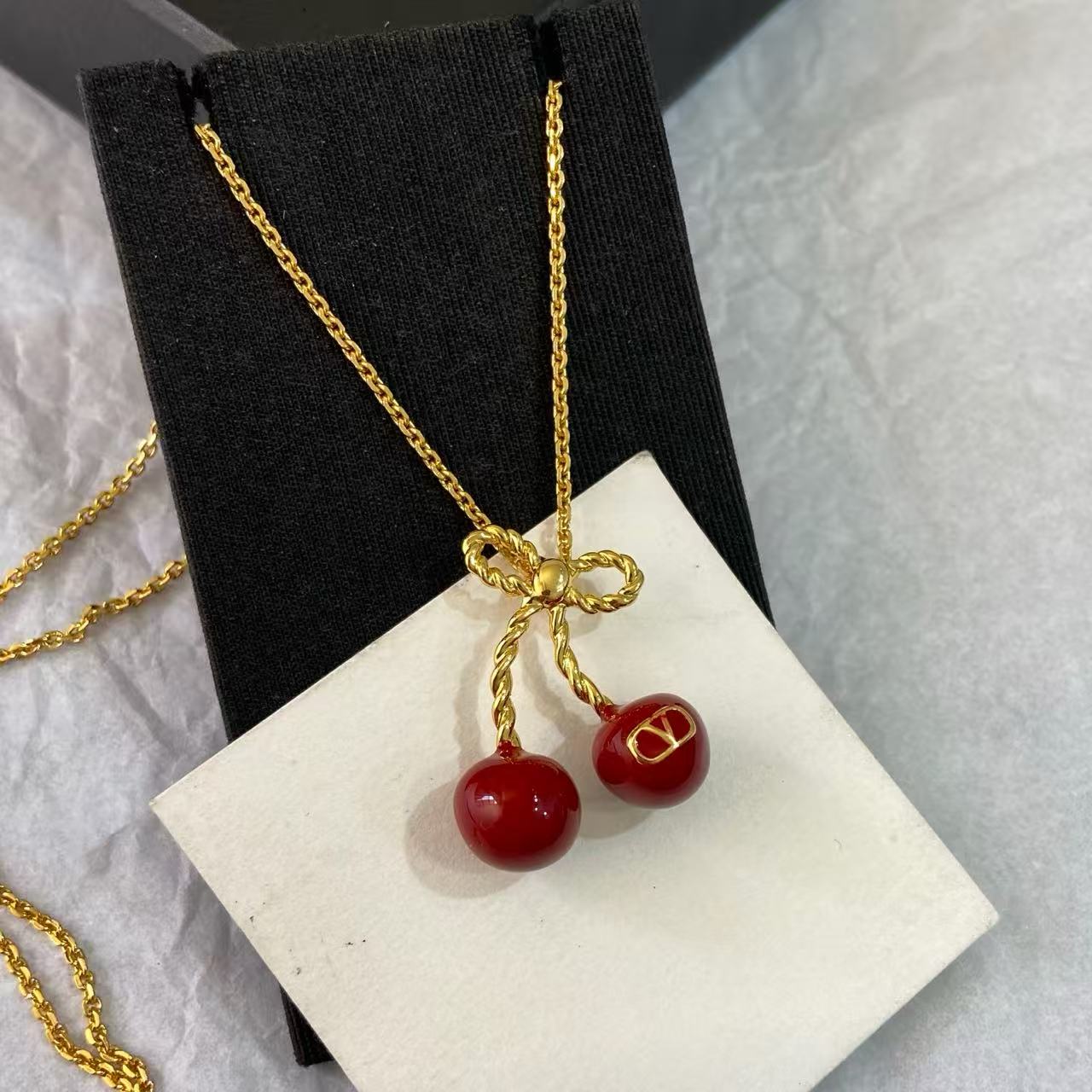 [Sprite Jewelry]Red Cherry Necklace