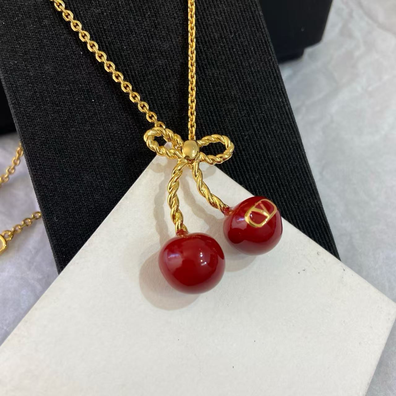 [Sprite Jewelry]Red Cherry Necklace