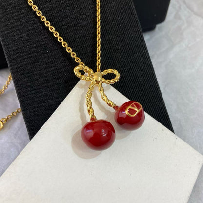 [Sprite Jewelry]Red Cherry Necklace