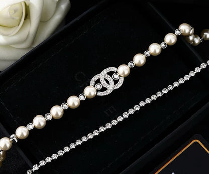 [Sprite Jewelry]Double C Pearl Waist Chain