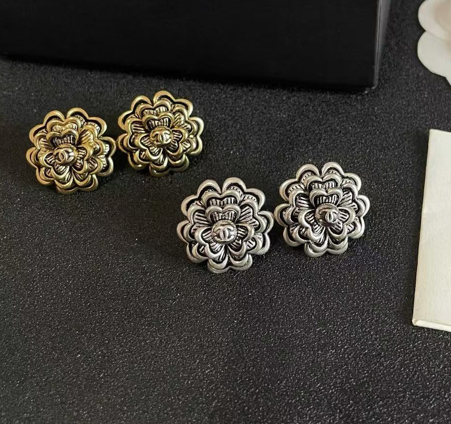 [Sprite Jewelry]Vintage Camellia Earrings