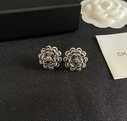 [Sprite Jewelry]Vintage Camellia Earrings