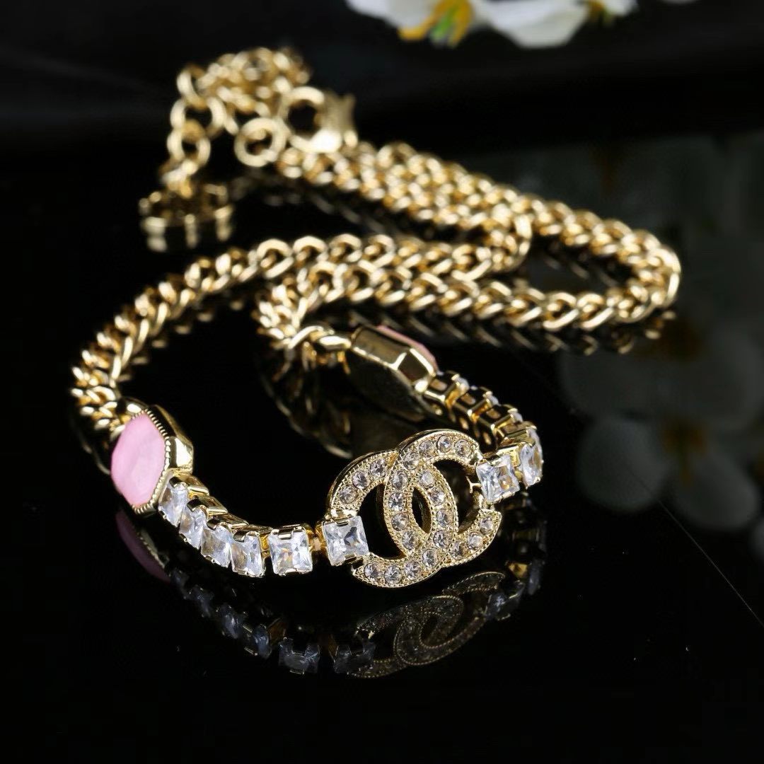 [Sprite Jewelry]Pink Sugar Cube Double CC Crystal Choker