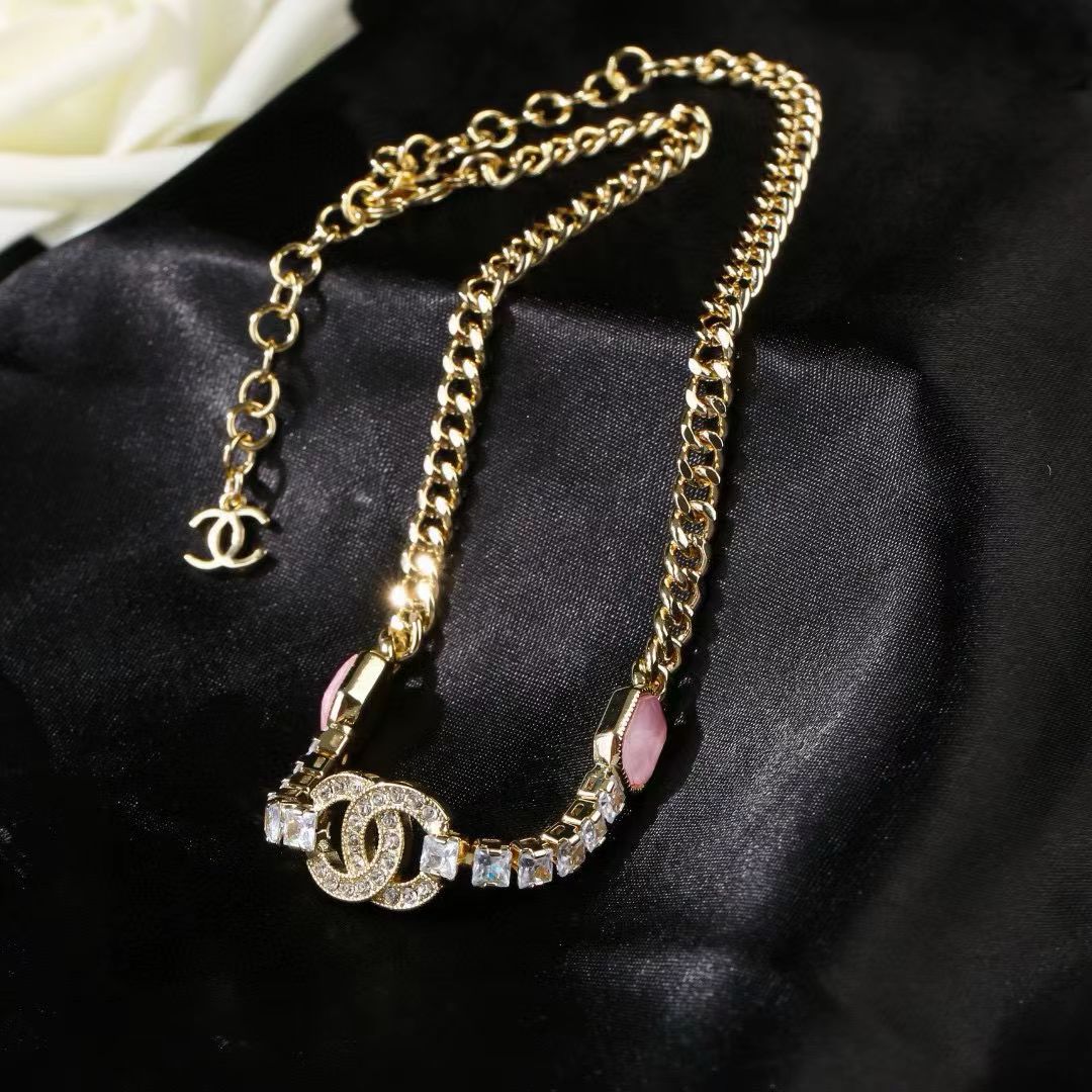 [Sprite Jewelry]Pink Sugar Cube Double CC Crystal Choker