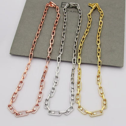 [Sprite Jewelry]Move Link Pave Diamond Necklace