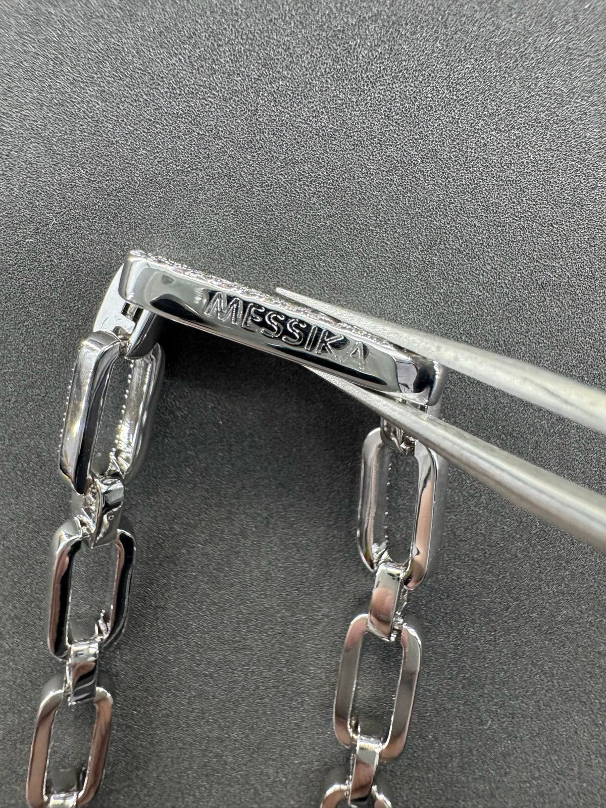 [Sprite Jewelry] Move Link Pave Diamond Chain Necklace