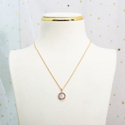 [Sprite Jewelry] T  Round Double-Sided Mother-of-Pearl Necklace