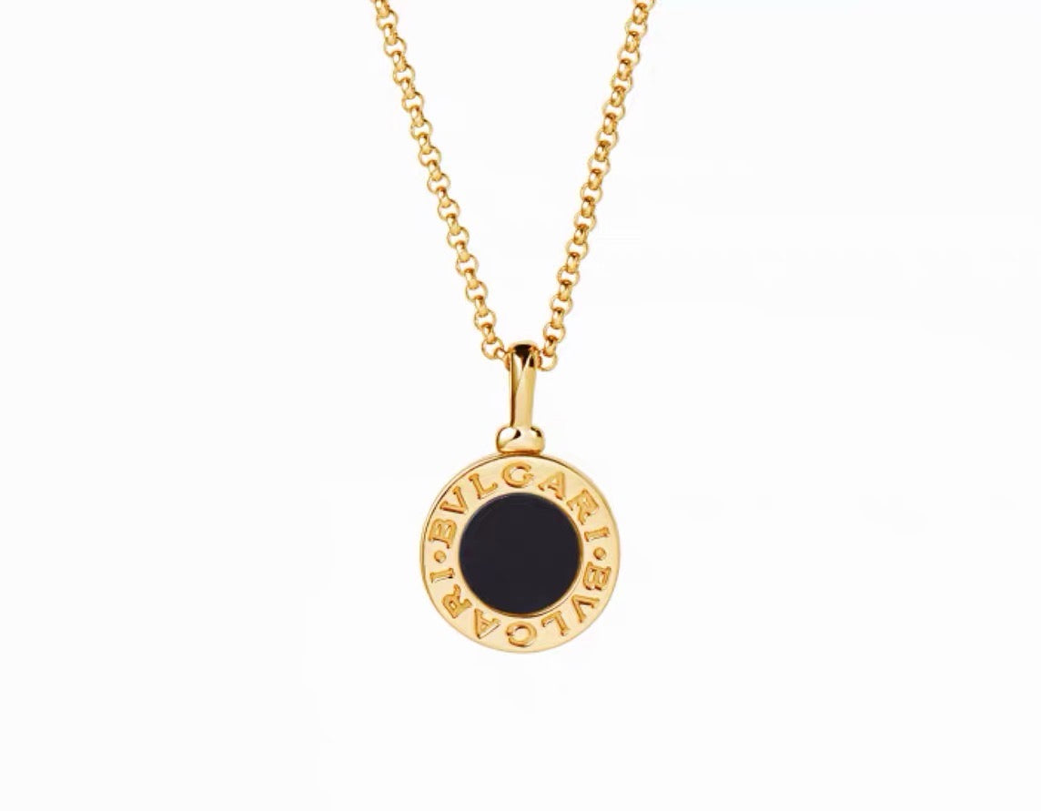 [Sprite Jewelry] T  Round Double-Sided Mother-of-Pearl Necklace