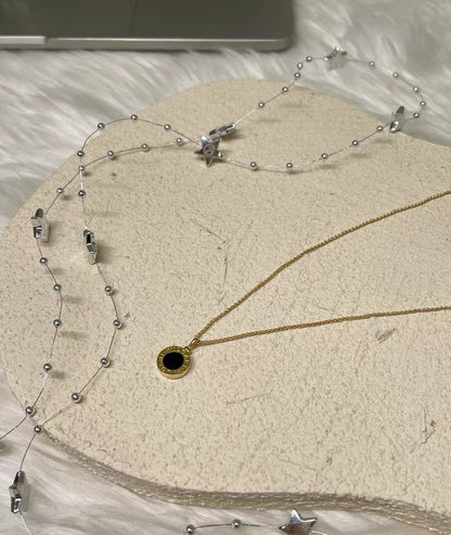 [Sprite Jewelry] T  Round Double-Sided Mother-of-Pearl Necklace