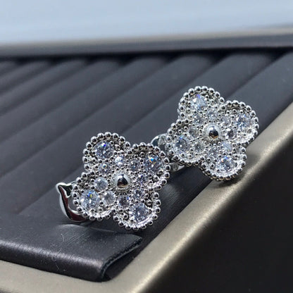 ¡®Sprite Jewelry¡¯Full Pave Clover Stud Earrings