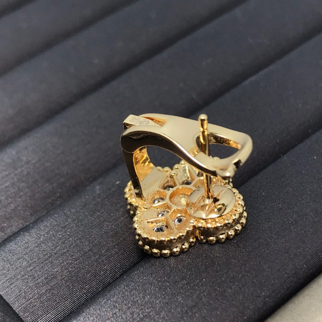 ¡®Sprite Jewelry¡¯Full Pave Clover Stud Earrings