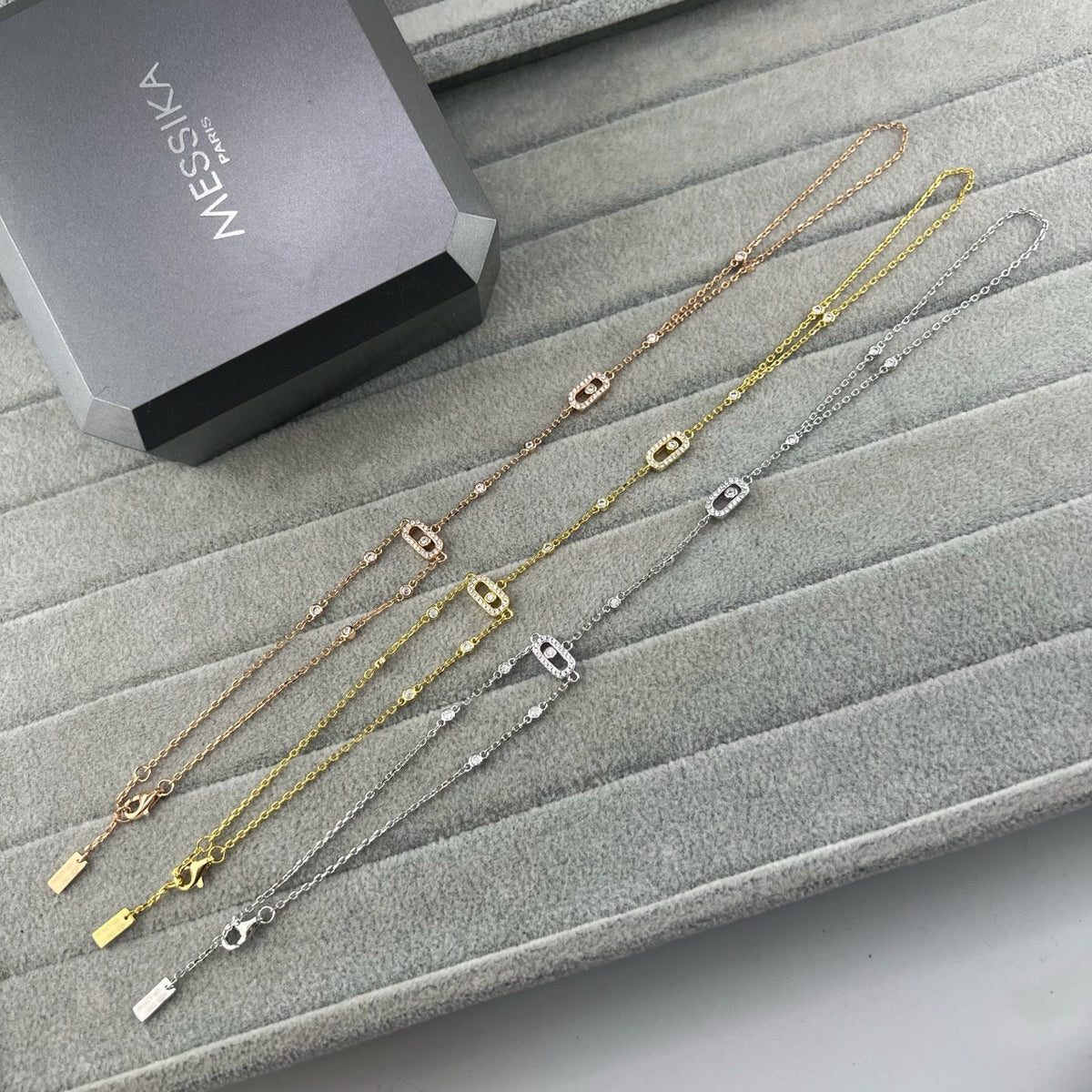 [Sprite Jewelry] Flexible Arm Chain Bracelet with Sliding Diamonds