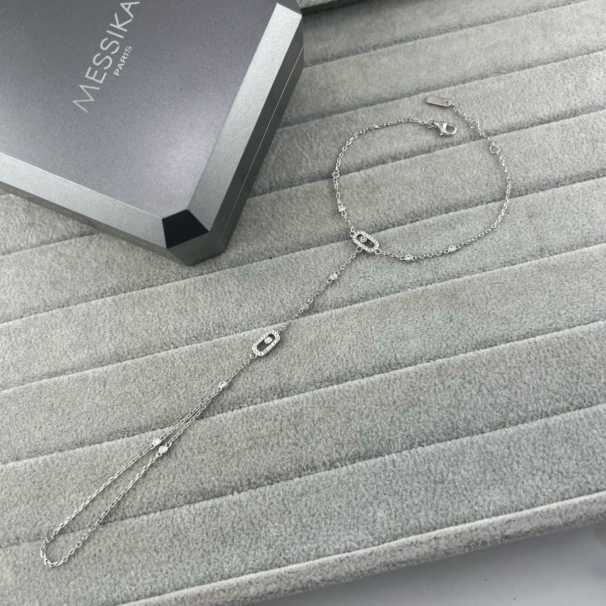 [Sprite Jewelry] Flexible Arm Chain Bracelet with Sliding Diamonds