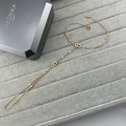 [Sprite Jewelry] Flexible Arm Chain Bracelet with Sliding Diamonds