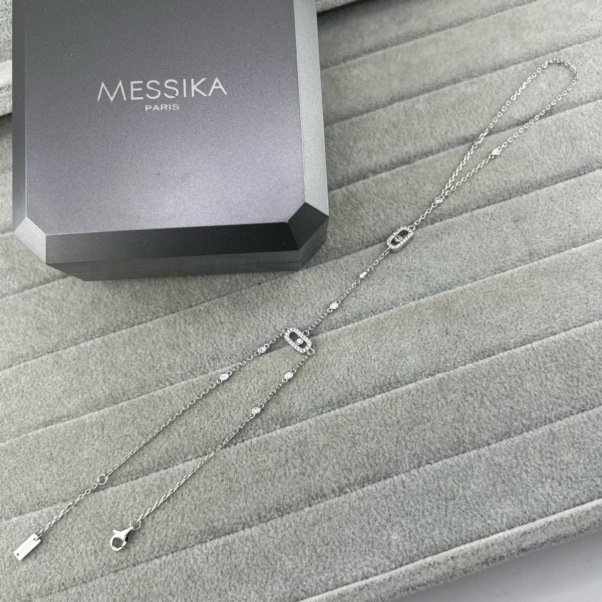 [Sprite Jewelry] Flexible Arm Chain Bracelet with Sliding Diamonds