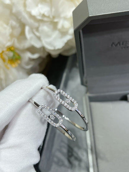 [Sprite Jewelry]Move Sliding‑Diamond Hoop Earrings