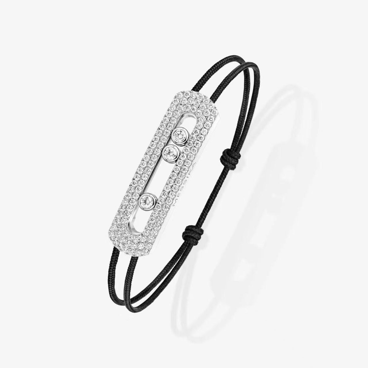 [Sprite Jewelry]Care(Large-4mm) pink cord pavé bracelet