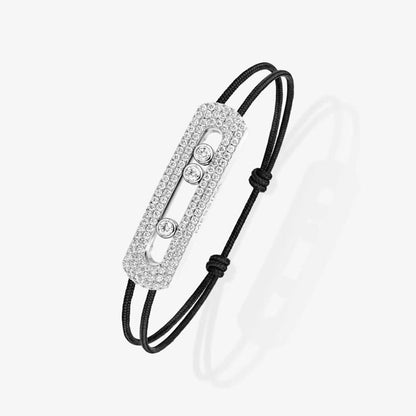 [Sprite Jewelry]Care(Large-4mm) pink cord pavé bracelet
