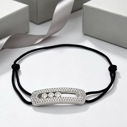 [Sprite Jewelry]Care(Large-4mm) pink cord pavé bracelet